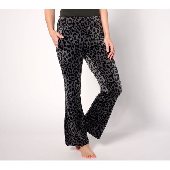 Cuddl Duds Women's Sleepwear Sz XL Tall Double h Velour Boot Leg Brown A625838 - Picture 3 of 4